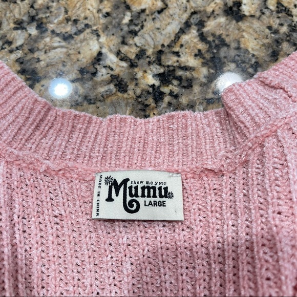 Show Me Your Mumu Easy Cardigan Sweater in Pretty Pink Size Large - Picture 7 of 8